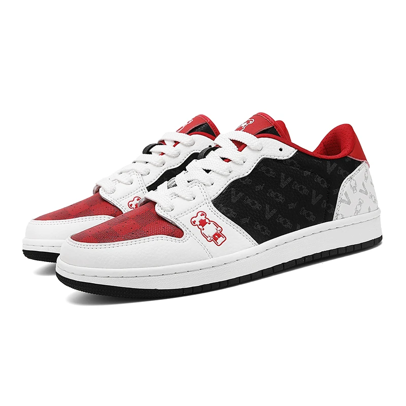 Violentbear/暴力熊低帮板鞋时尚印花百搭潮鞋复古潮流鞋2409