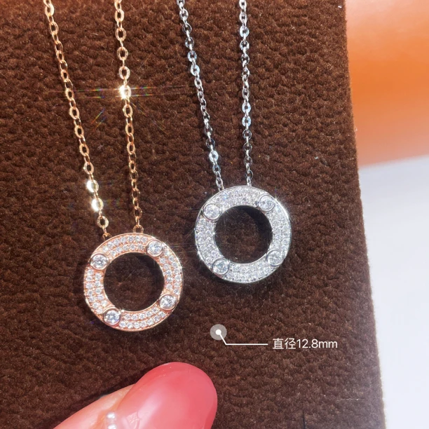 18k金小饼钻石项链 23分（多样性发货1件）