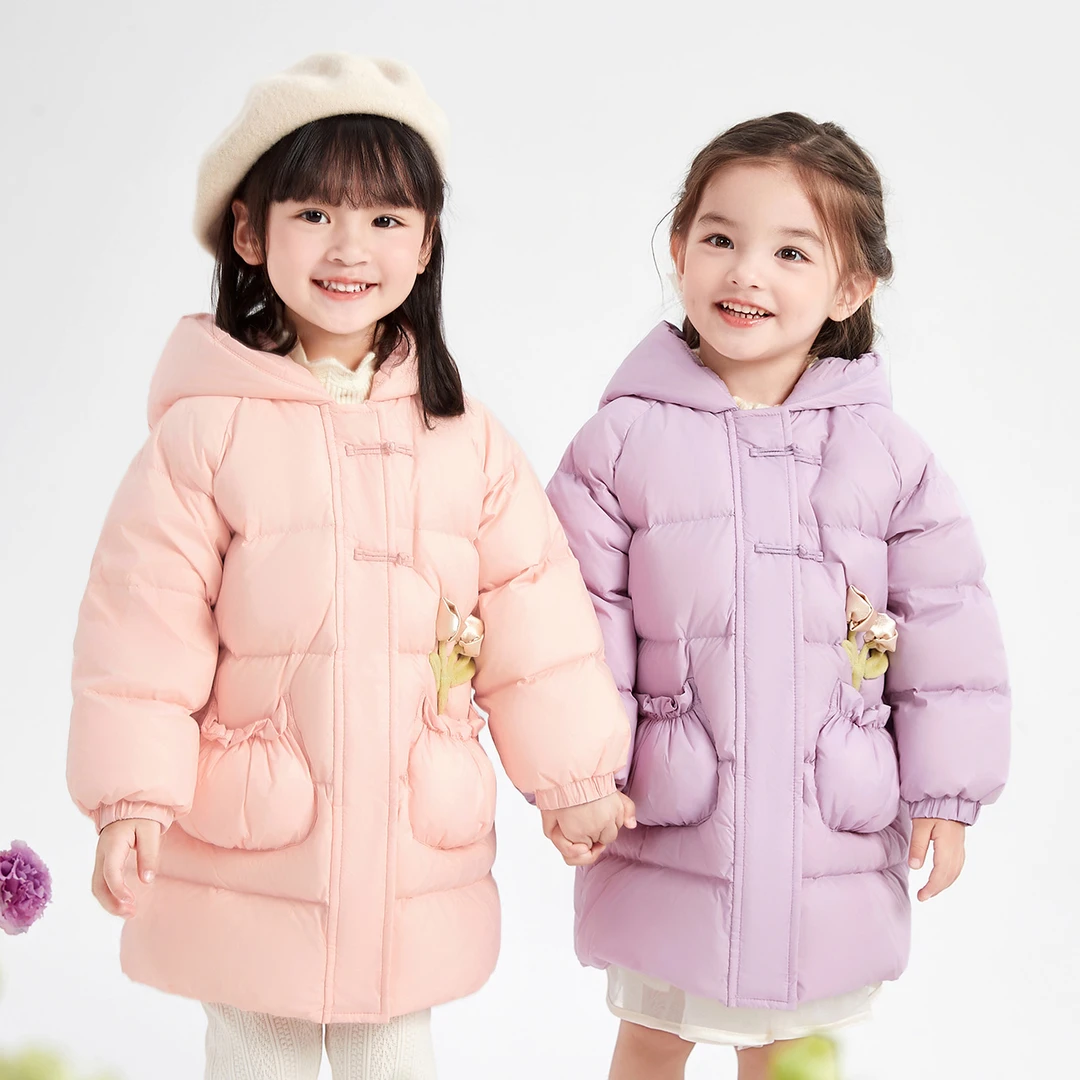 【反季清货】笛莎童装儿童羽绒服25冬新款女宝宝加厚外套-132356535