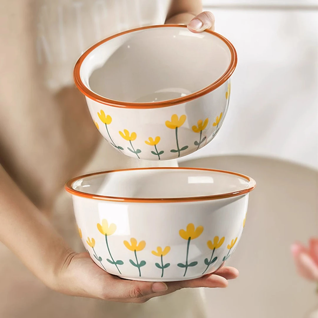 陶瓷饭碗网红家用高档高颜值面碗泡面吃饭碗碗盘个人餐具可爱专用