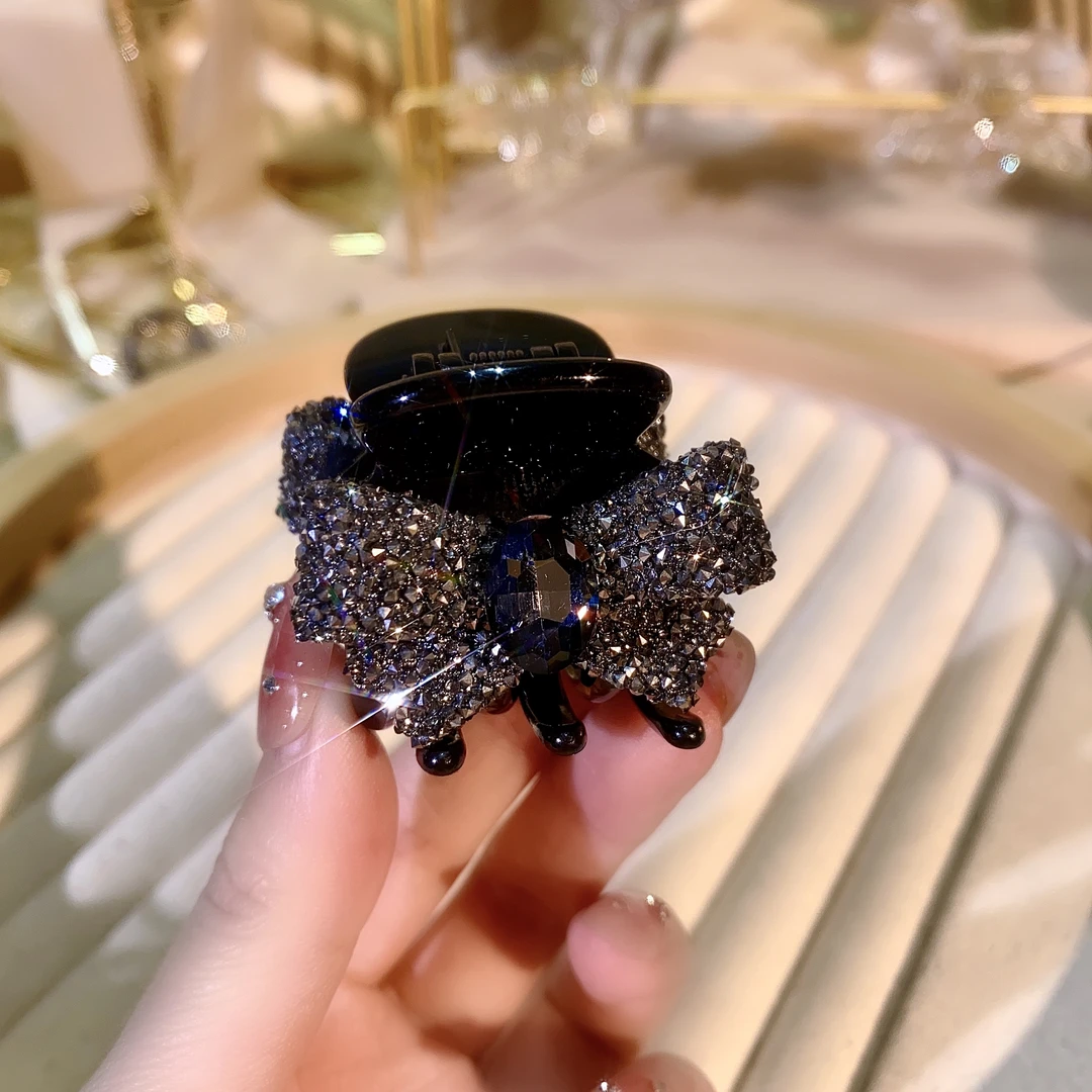 轻奢中号南瓜抓夹网红黑色双面新款发饰精致碎发夹马尾夹头饰发饰