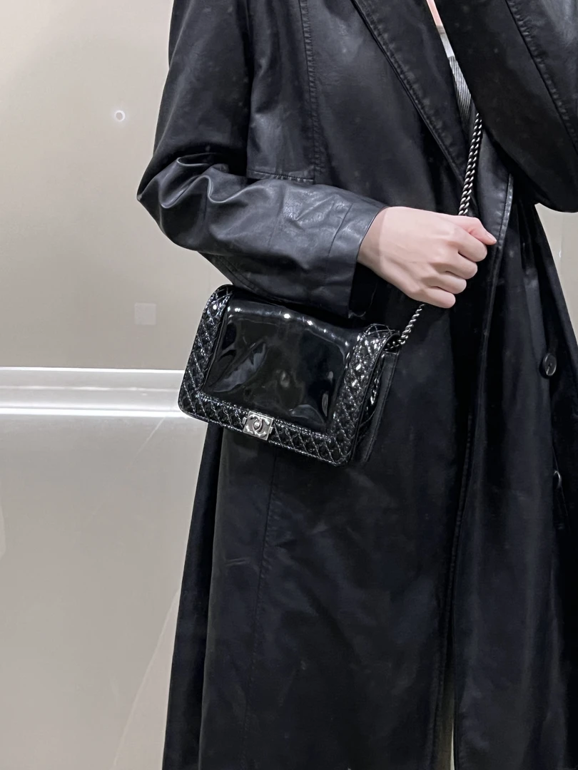 95新 Chanel/香奈儿 黑色斜挎单肩包