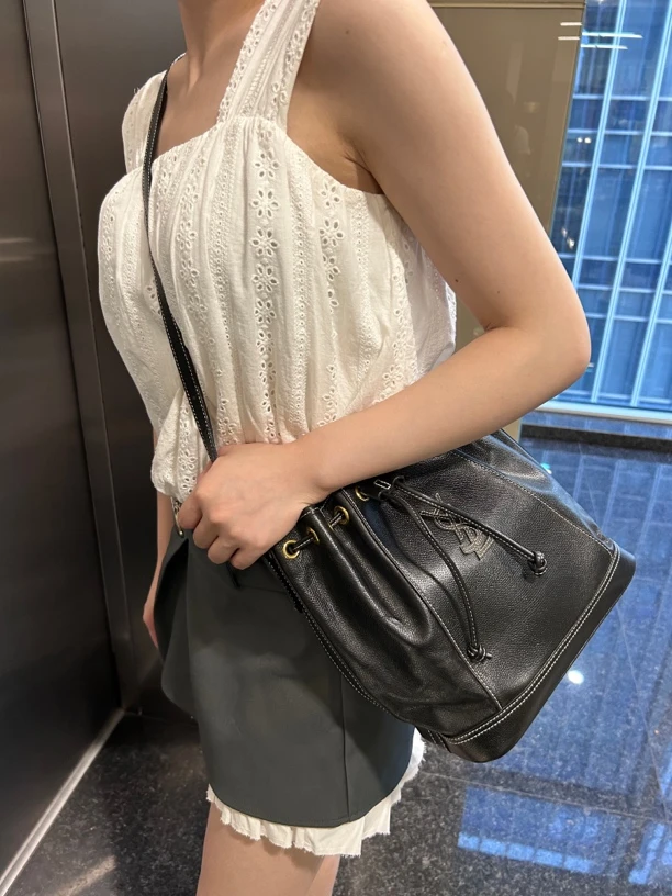 95新 YSL/圣罗兰 ysl水桶斜挎包