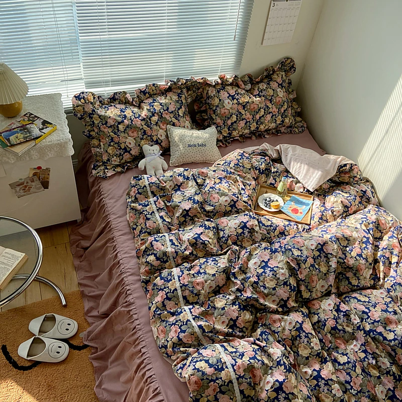 【法兰西玫瑰】复古油画感四件套