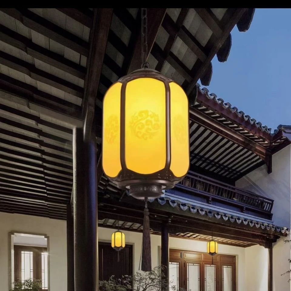 新中式户外庭院古典仿古凉亭灯笼别墅大门走廊过道照明宫灯灯笼
