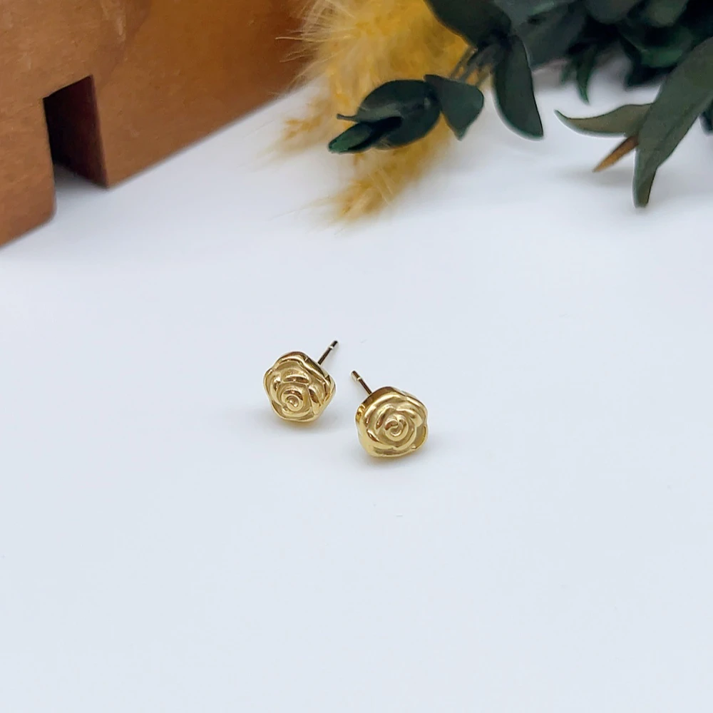 钛钢耳饰 01715 好啊商店 钛钢玫瑰耳钉