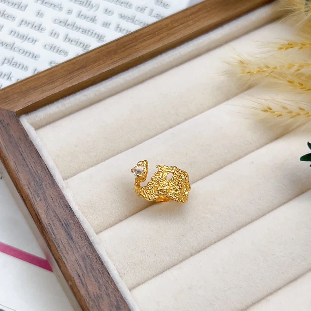 925银仿水晶耳饰 耳骨夹 01487 好啊商店 925银个性熔岩耳骨夹