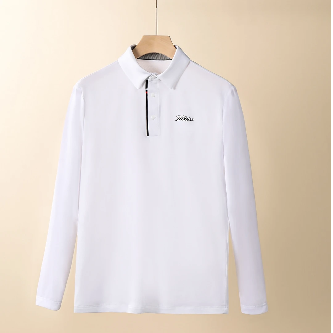 T*T家男士高尔夫冰丝防晒长袖/弹力面料/背后打孔/冰丝袖高弹丝滑