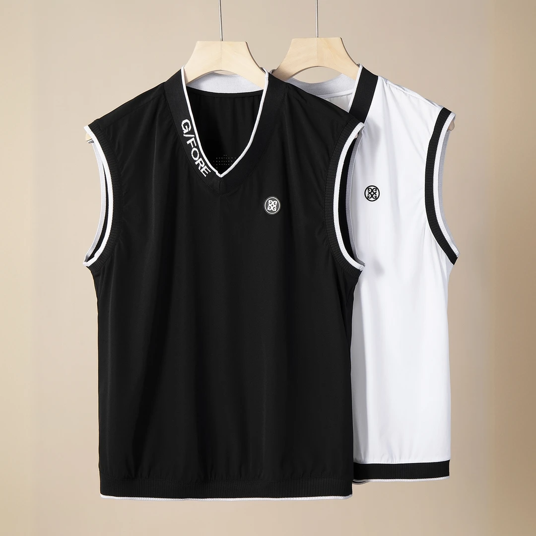 G家男士高尔夫薄款V领防风背心/科技面料/透气防紫外线/防泼水