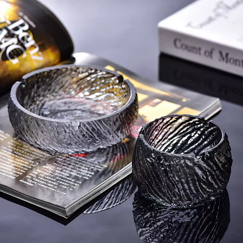 烟灰缸家用玻璃创意烟缸高档创意烟灰缸ins高颜值烟灰缸办公室