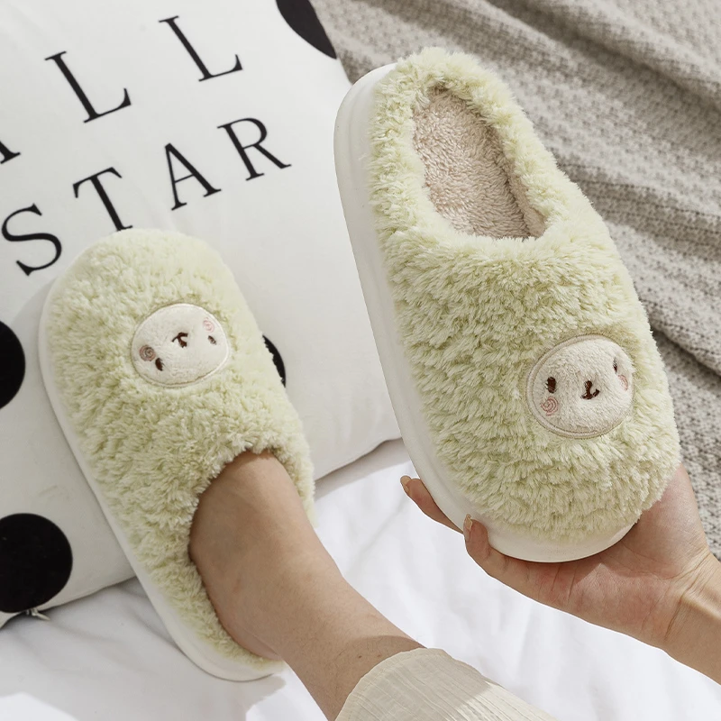 棉拖鞋女士冬季室内家居2023新款家用保暖防滑卡通情侣拖鞋男冬款