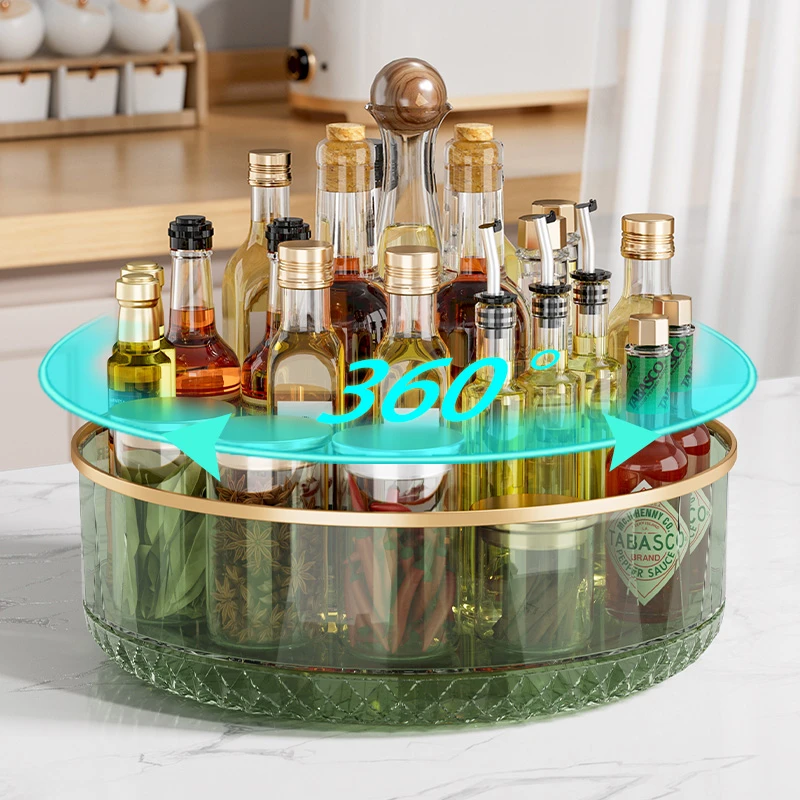 西邮哥【新疆包邮】可旋转调料置物架厨房家用多功能收纳架油盐酱醋