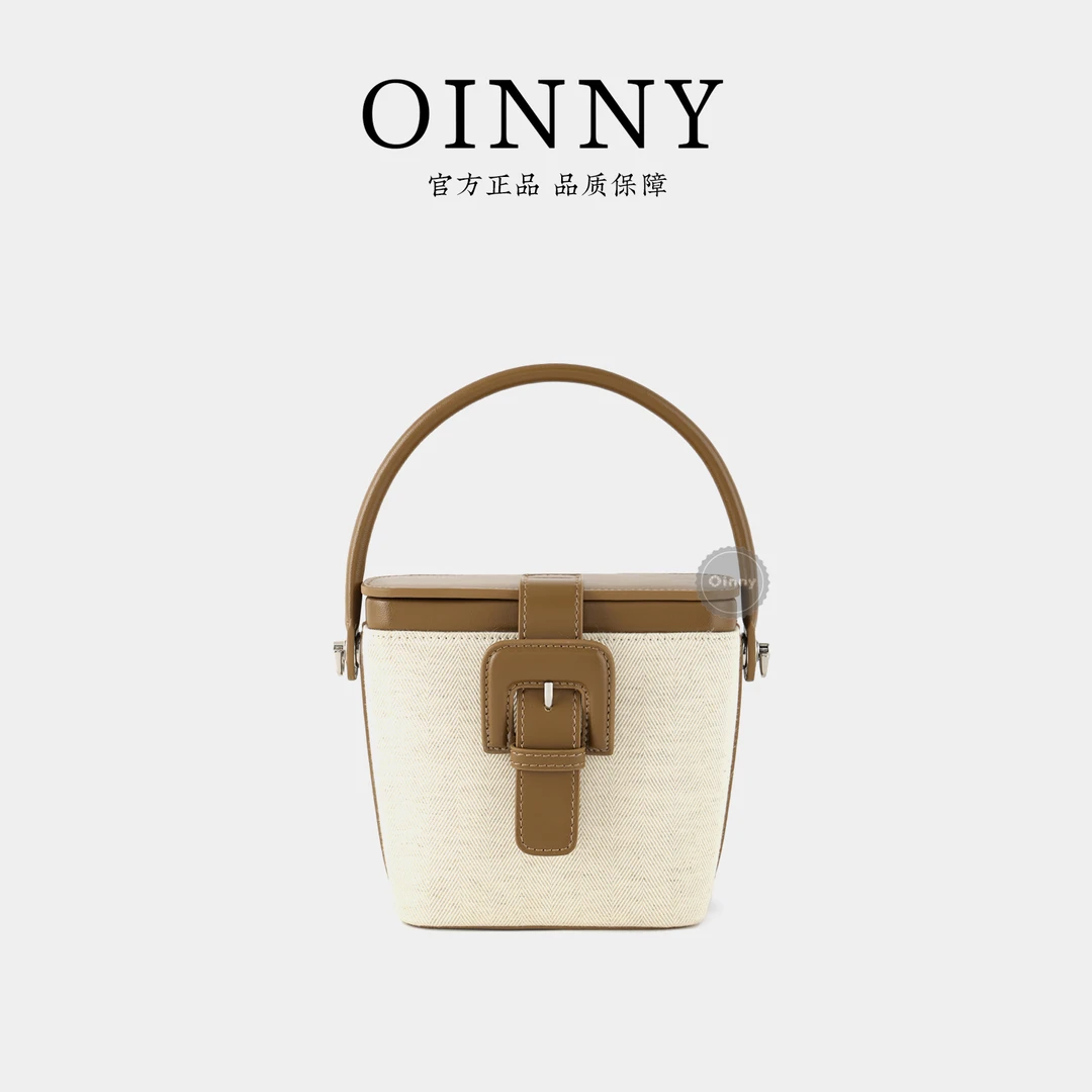 【达人专属】小众设计文艺复古牛皮水桶包9323