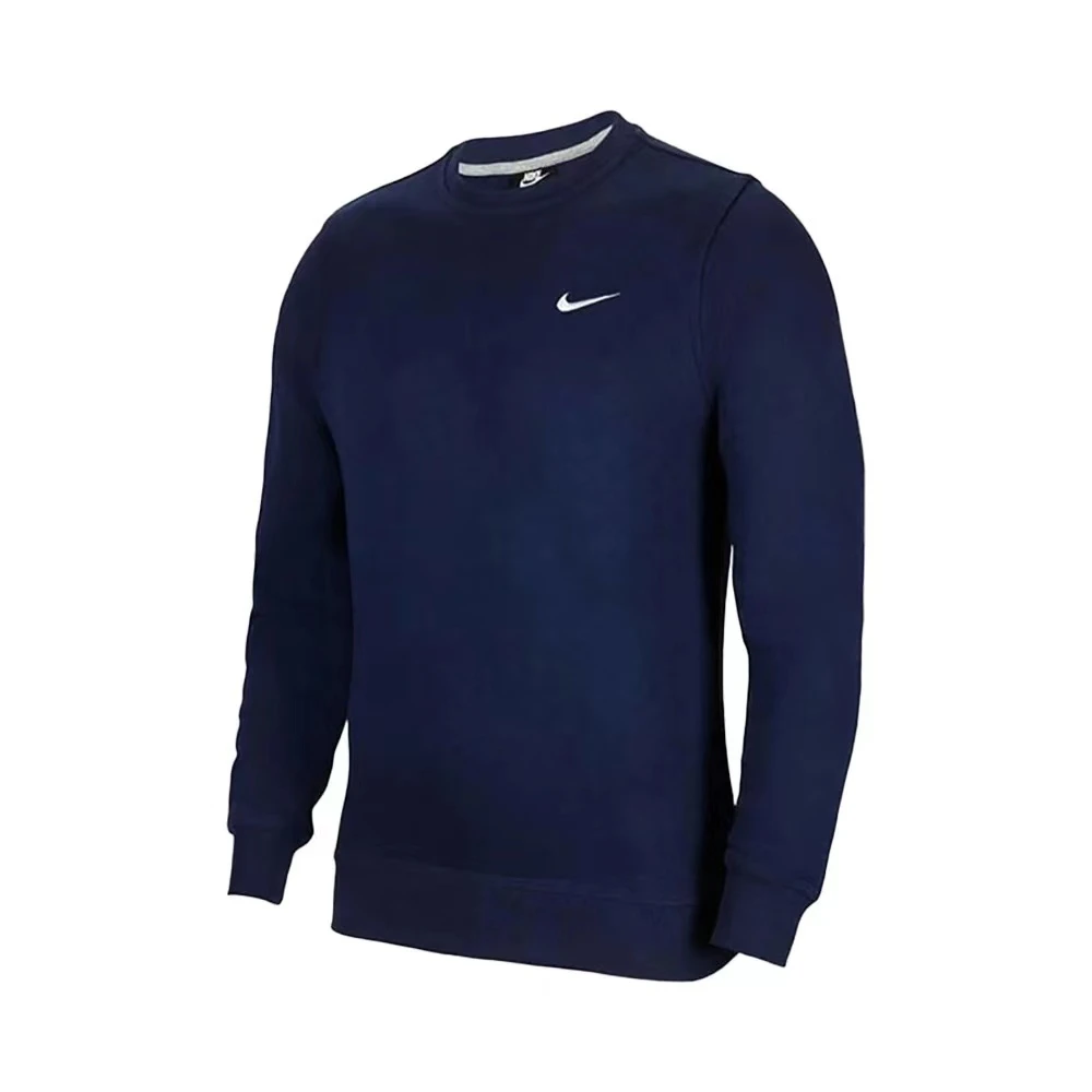 耐克/Nike运动休闲刺绣logo加绒长袖卫衣藏青色623459-410手掌
