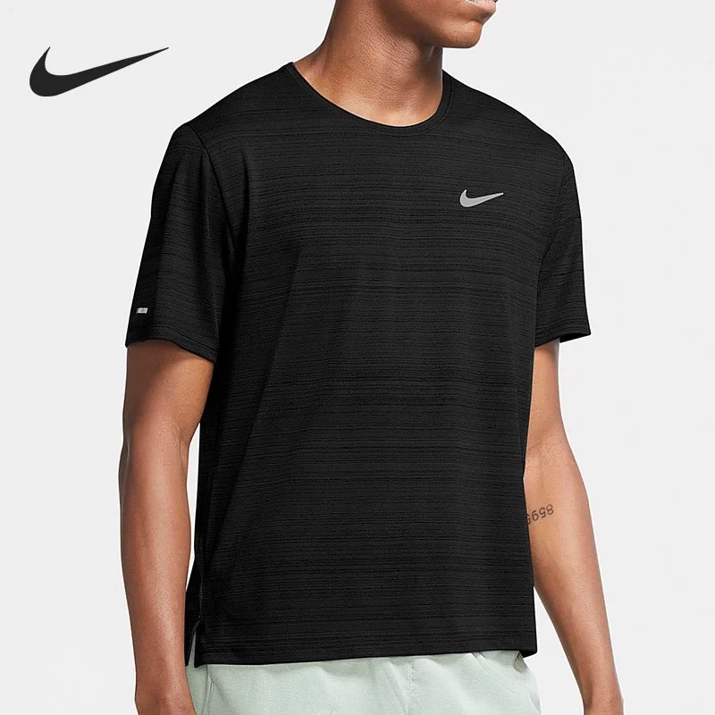 Nike耐克 夏季男子夜跑步运动速干透气健身短袖T恤CU5993-010滔悦