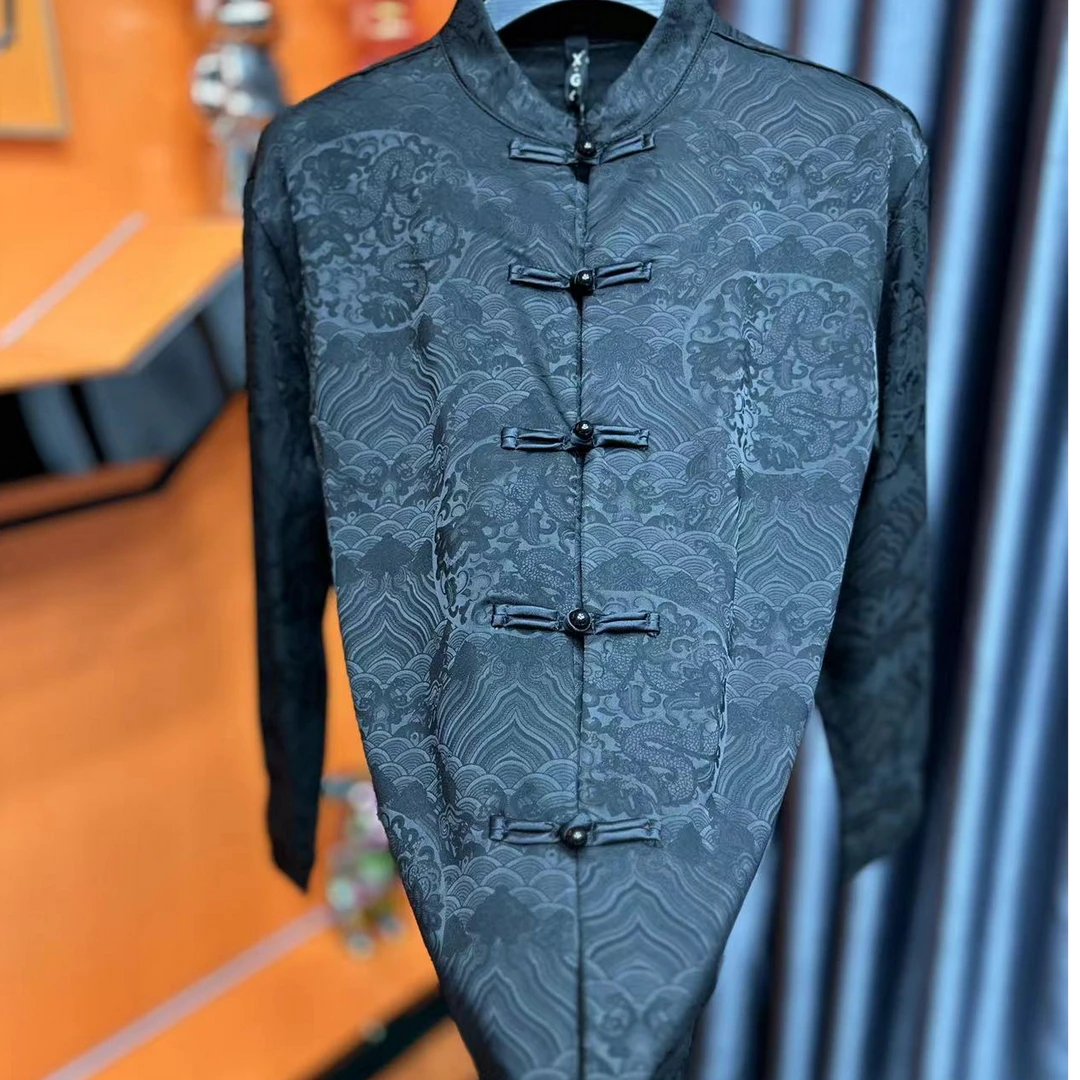 XG195 023男士新款时尚休闲唐装外套