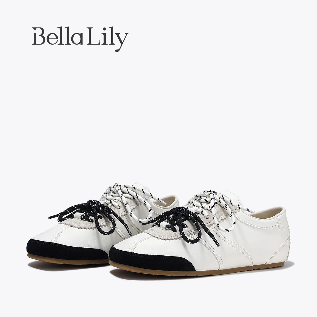 BellaLily经典时尚德训鞋韩版简约平底鞋潮流街头休闲鞋