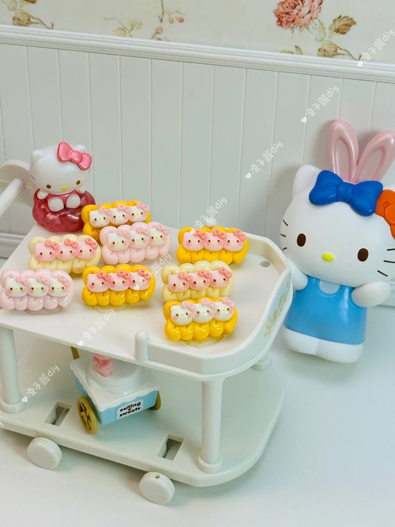 【凌子酱DIY-Kitty吐司奶油条—定制款】创意高品质DIY树脂现货配件