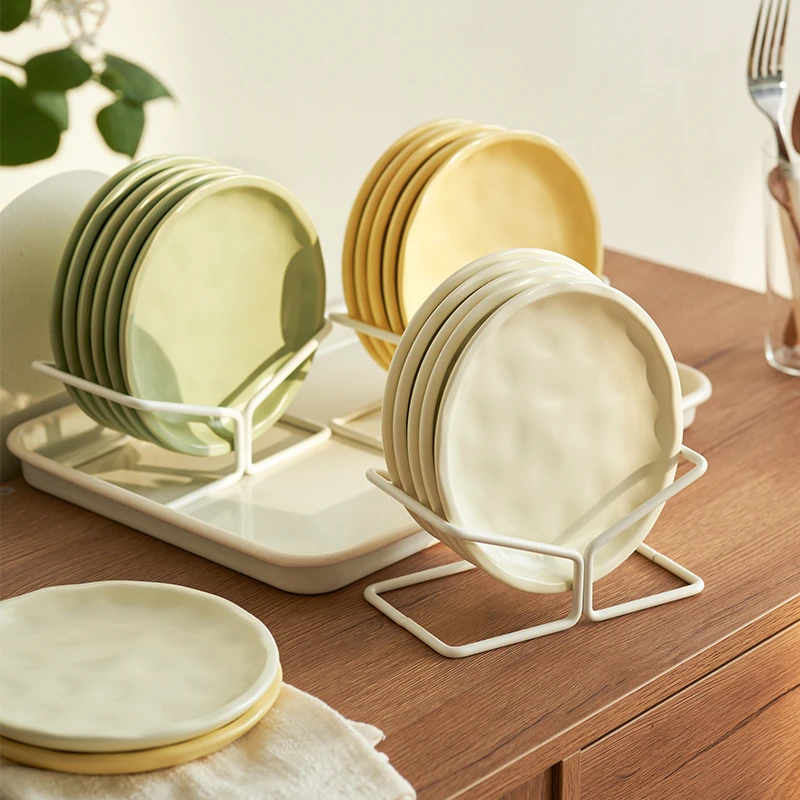 肆月零落北欧风精致陶瓷吐骨碟轻奢精致小吃零食盘高级感家用小盘