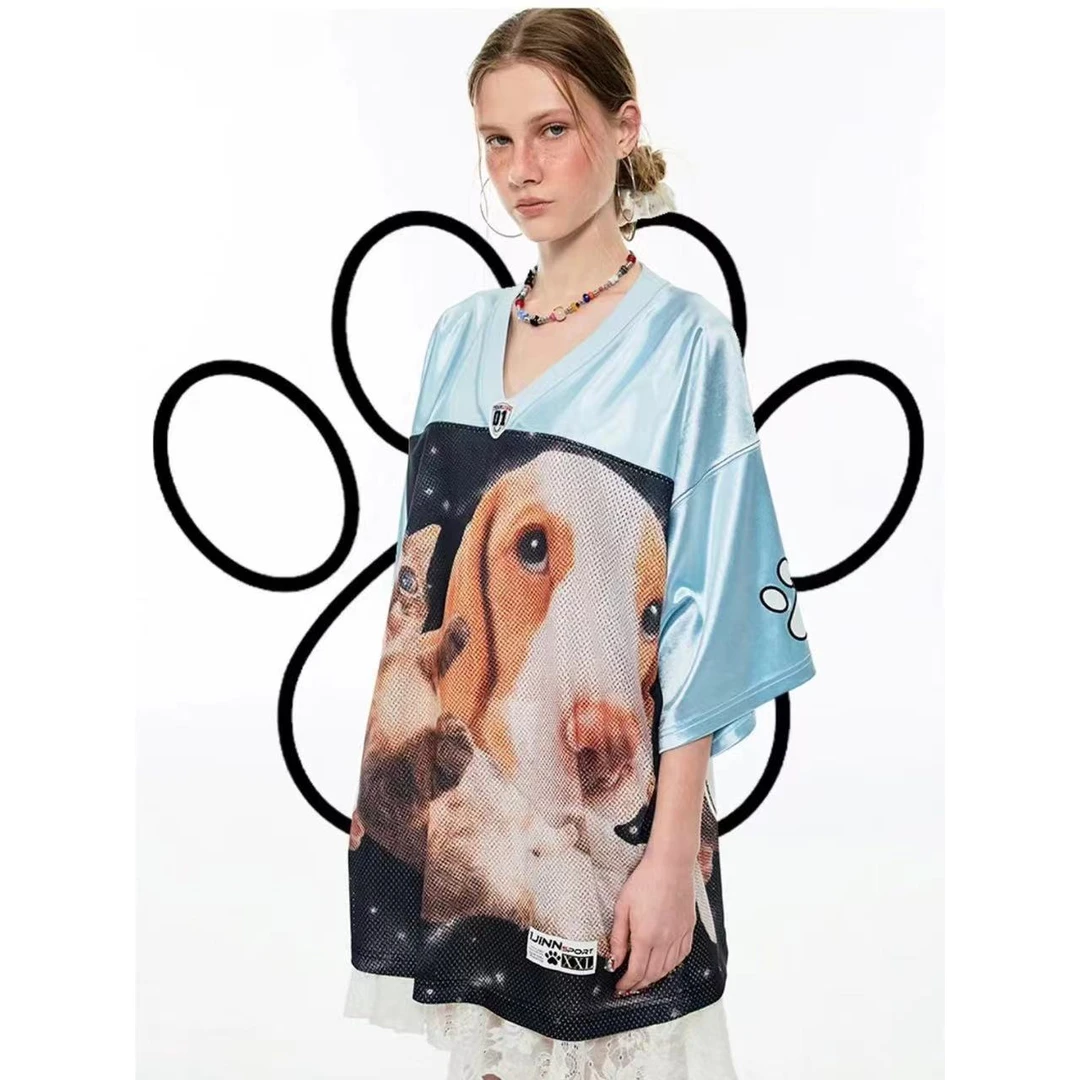 6.27 卡麦酱-SBY 运动风猫狗T恤 9303