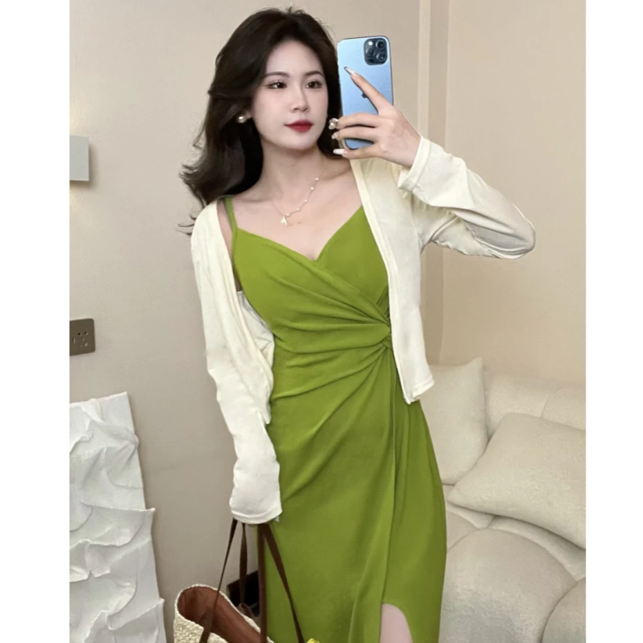 胖MM连衣裙纯欲风法式小众设计高级性感冷淡独特女装禅意仙气飘飘