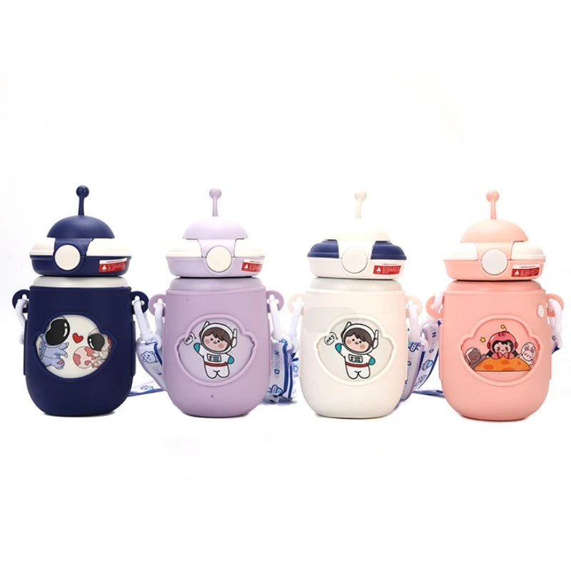 宇航员儿童保温杯卡通 316不锈钢保温壶大容量学生水壶吸管杯