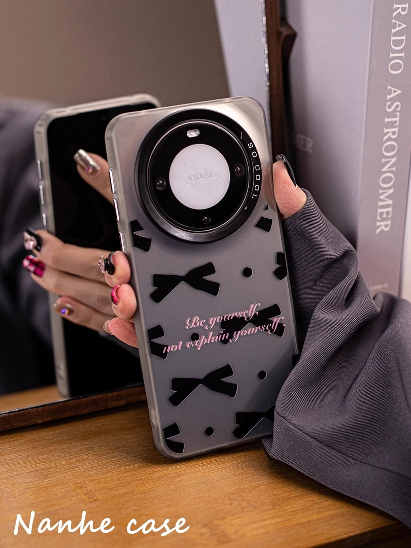 蝴蝶结适用华为mate60pro手机壳mate50pro全包苹果15女小米14