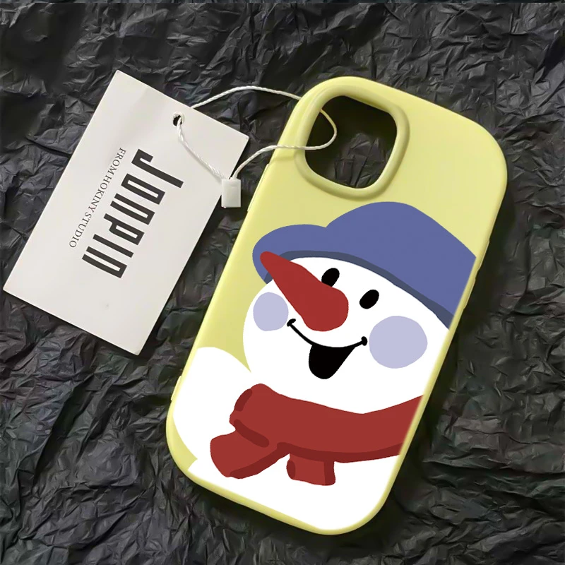 鼹鼠雪人圣诞节苹果15手机壳iphone14ProMax可爱13pro卡通12软11