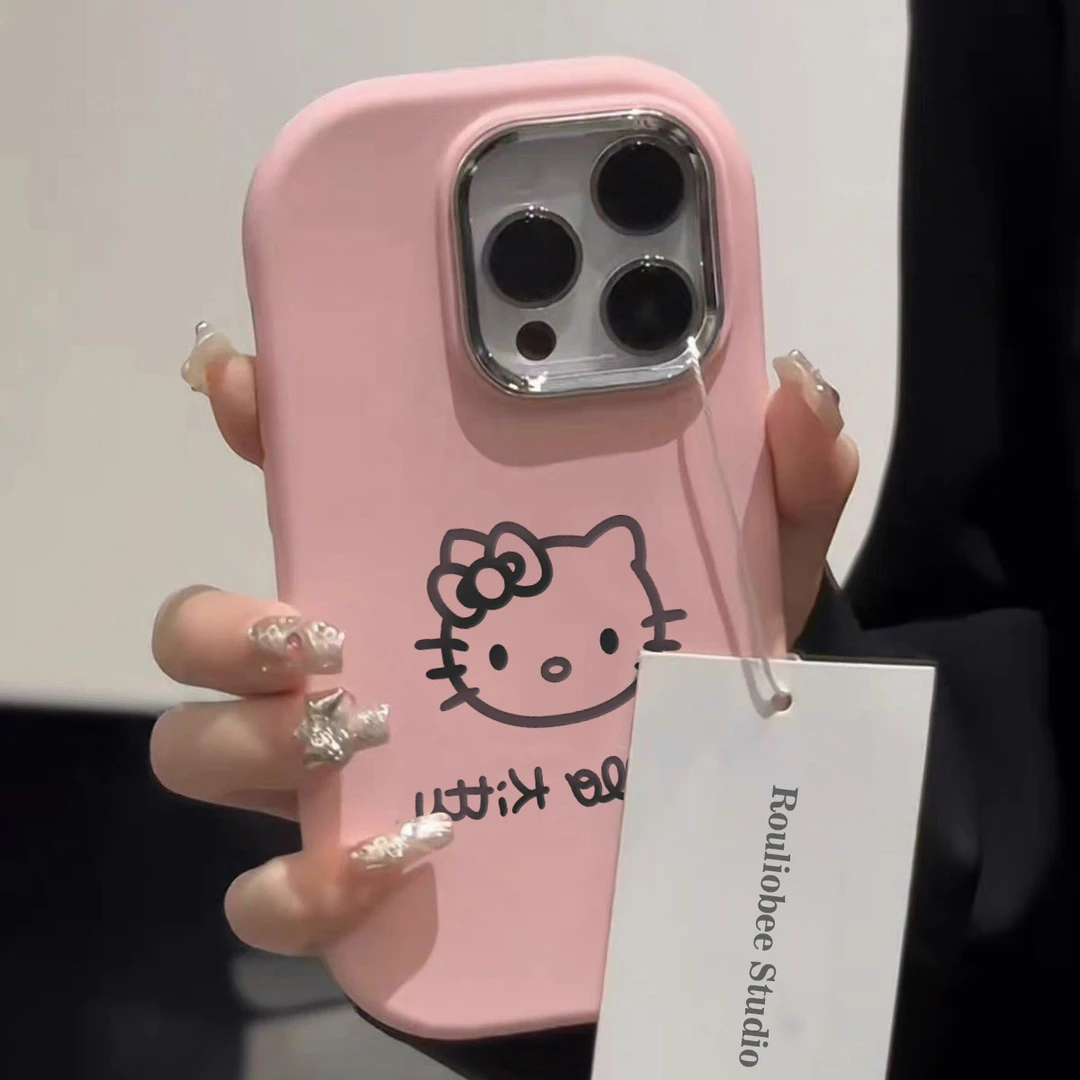 可爱kitty猫适用苹果15手机壳少女iphone13/14promax防摔12/11女