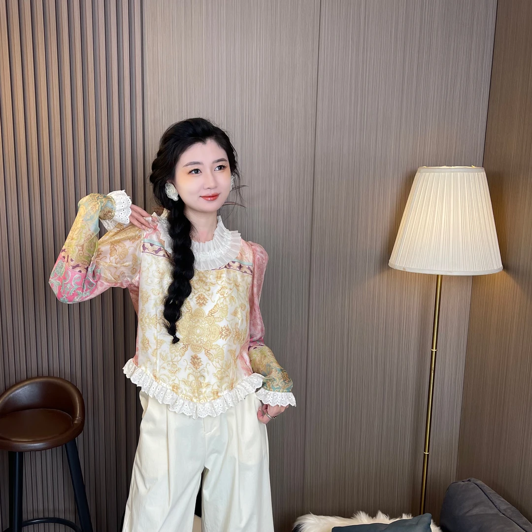 MUMU家【浪漫满屋】设计款甜美浪漫衬衣初秋新款防晒衣