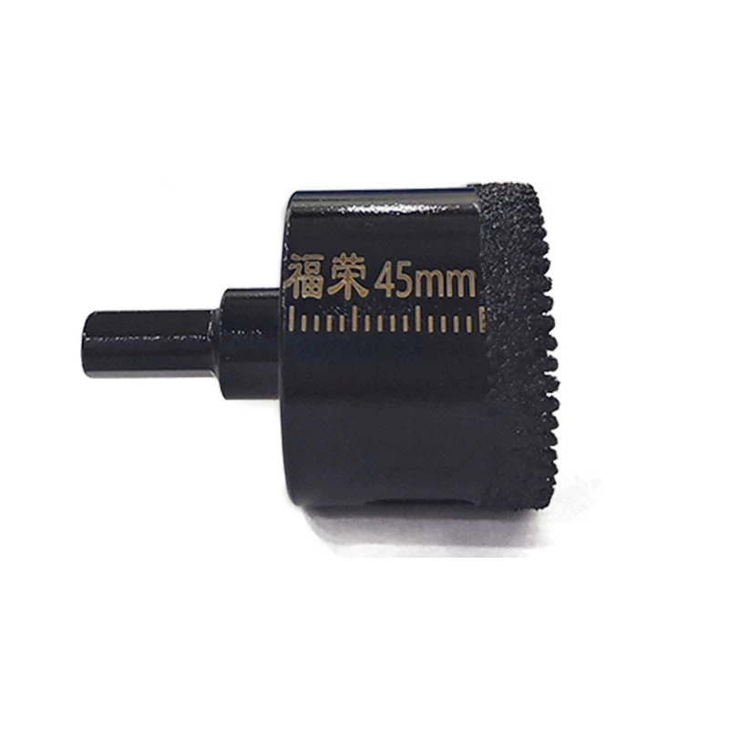 福荣钎焊多齿开孔45mm瓷砖打孔钻头玻璃大理石材陶瓷干打全瓷专用