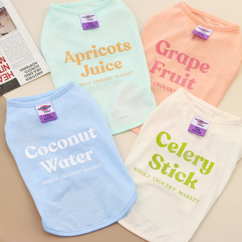 狗狗服装衣服宠物舒适薄款背心春夏装四色清凉背心猫猫衣服防掉毛