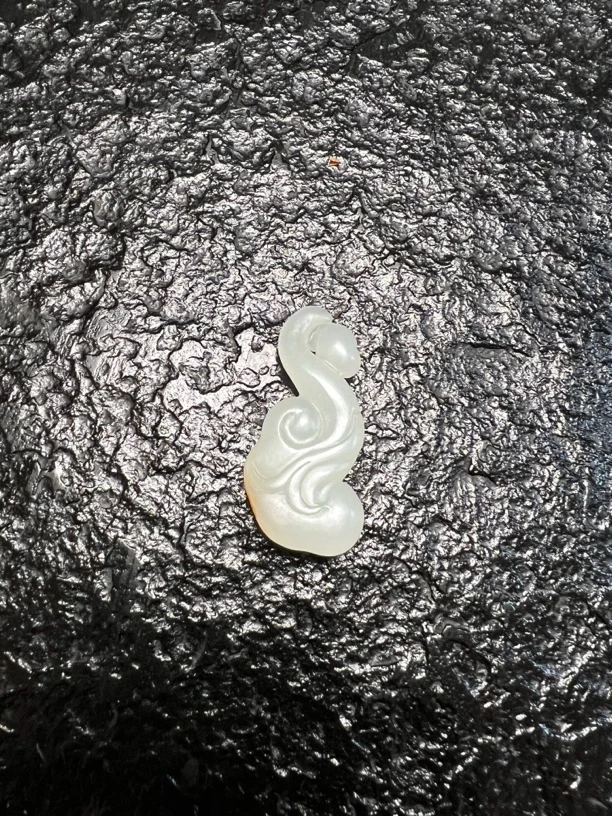 四维籽玉*和田玉籽料白玉如意挂坠玉吊坠