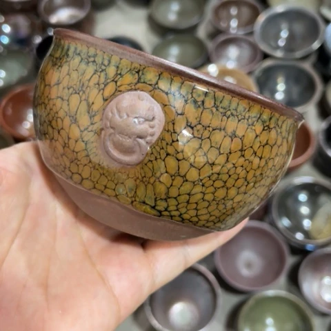 茶盏建阳建盏鹧鸪风水缸