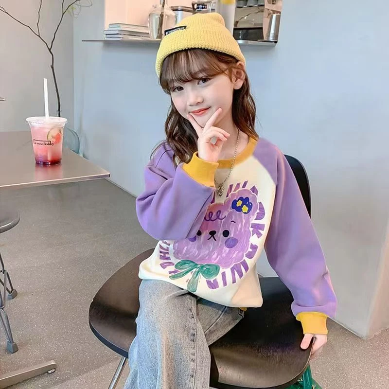 37101女童卫衣春秋2023新款洋气儿童秋装长袖秋季宽松上衣童装韩