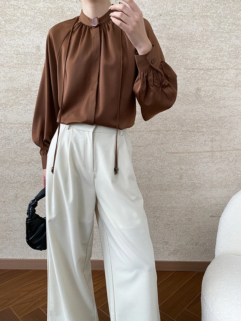 【RG3855】2024年秋冬新款时尚气质百搭减龄显瘦新款女装小衫