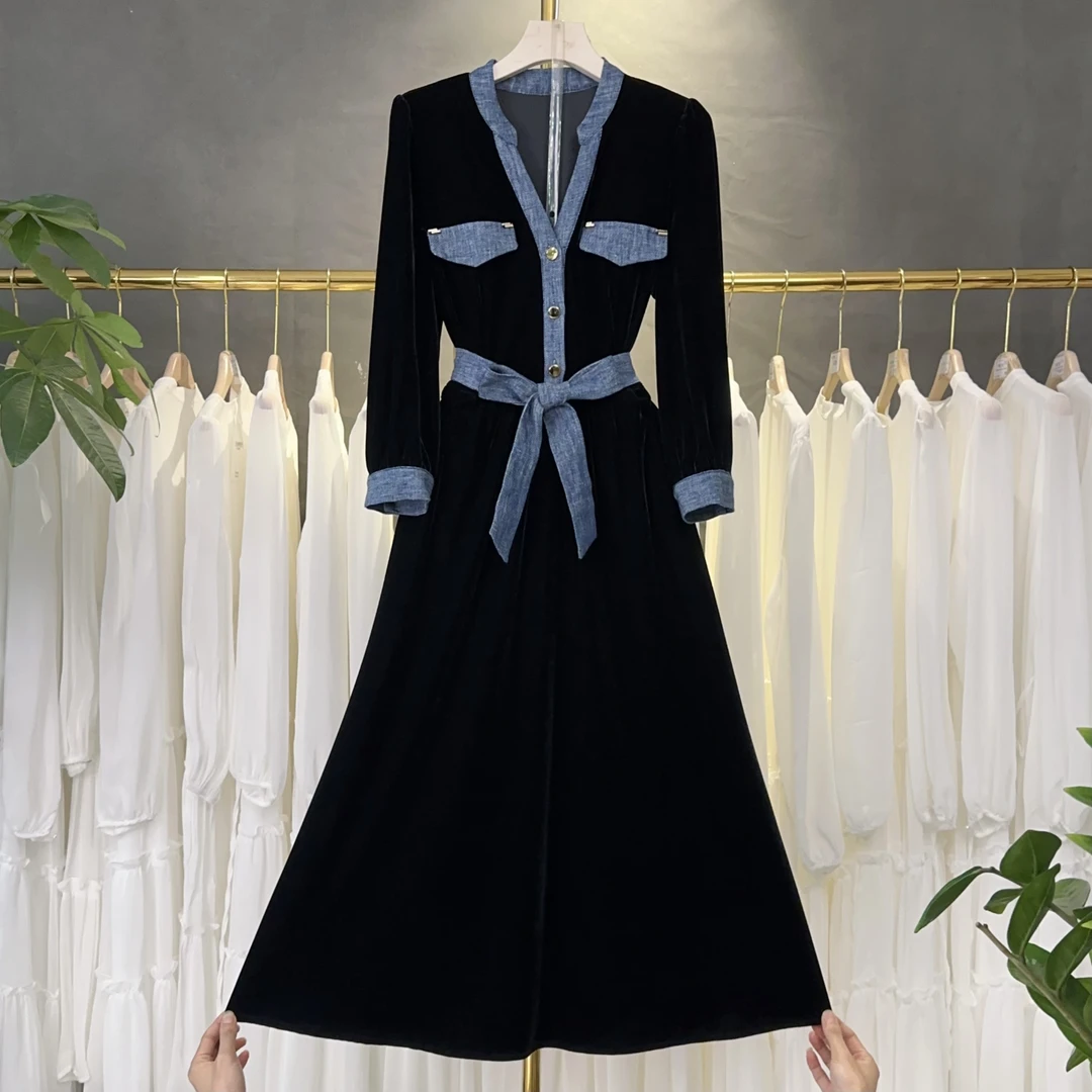 【RG2377】2025年秋冬新款时尚气质百搭减龄显瘦新款连衣裙