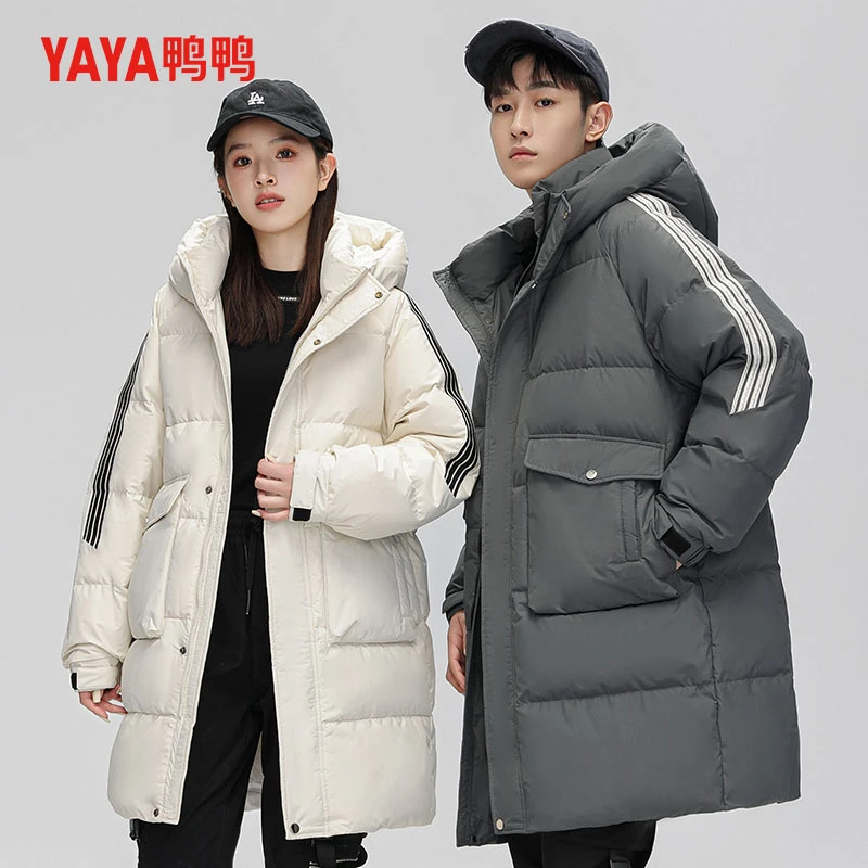 时尚情侣款保暖户外轻暖感冬季中长款羽绒服YE3B01788L8
