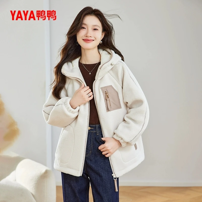 鸭鸭羽绒服女士冬短款时尚潮流百搭加厚保暖鸭绒外套YE4B620382H