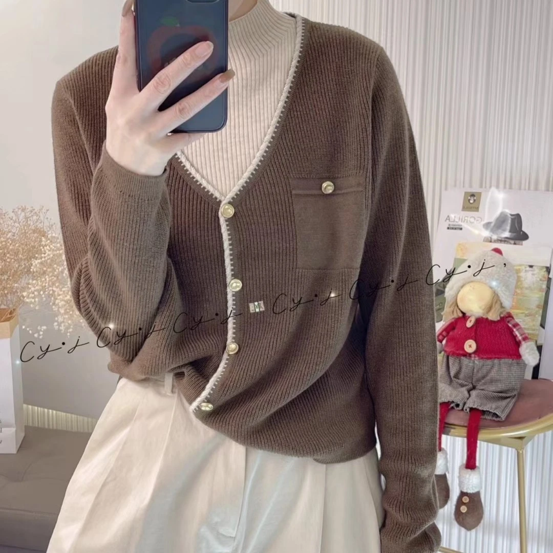 【苗姐衣橱】秋冬时尚百搭假两件毛衫39168