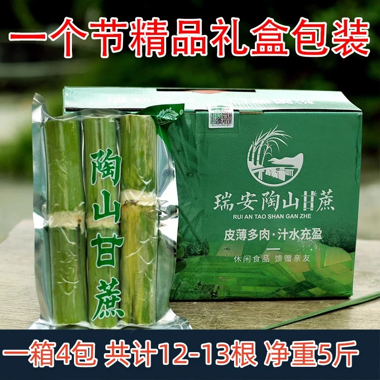 陶山甘蔗正宗新鲜水果出口手撕青皮绿皮孕妇果蔗精品礼盒真空包装