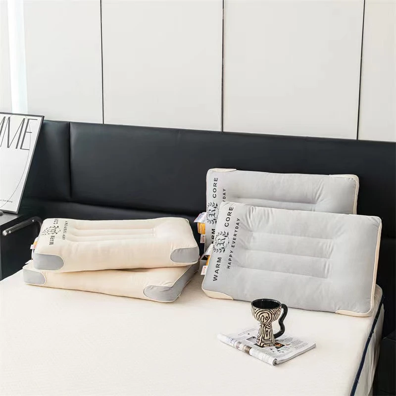 新疆包邮肩颈释压枕芯针织棉玉米绒枕头水洗不塌陷不变形枕护颈枕