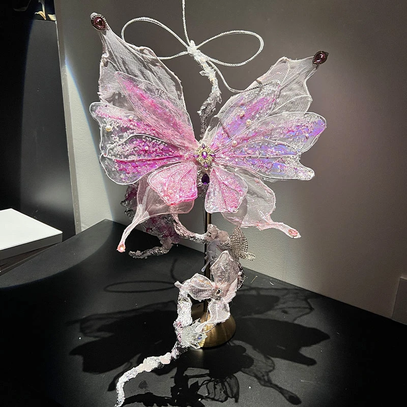 江梦原创[蝴蝶入梦]西式权杖新娘手捧花婚礼主题艺术装饰结婚礼物