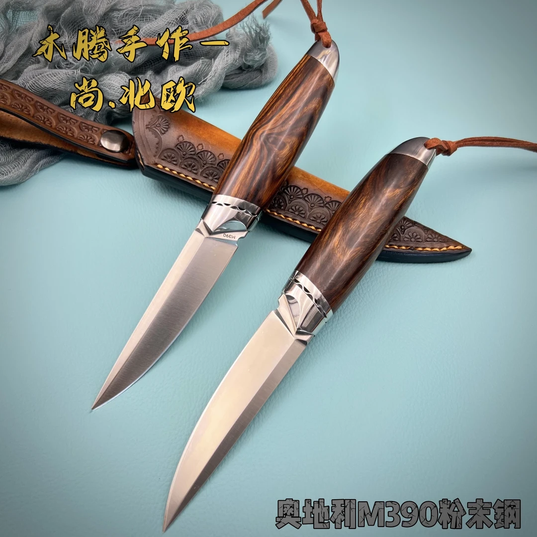 【木腾】尚-M390粉末钢（假一赔十）高端水果刀手工制作手工艺品