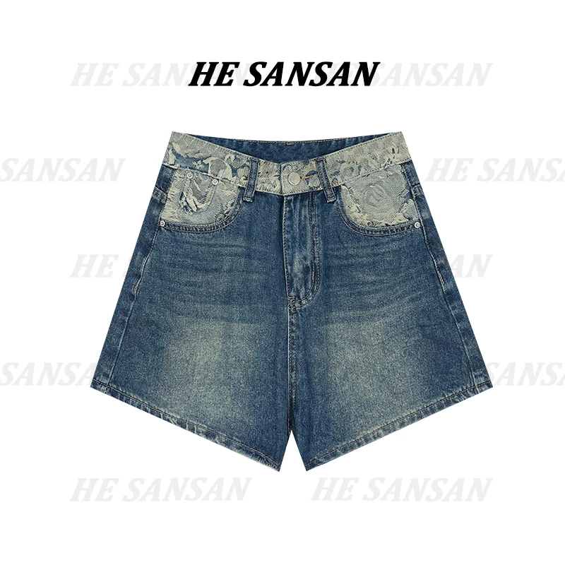 【SANSAN】高腰时尚百搭复古设计款潮流牛仔裤DY-2895