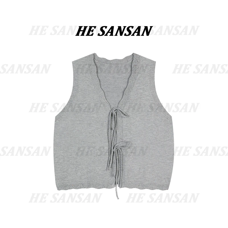 【SANSAN】气质减龄百搭开衫无袖时尚背心马甲DY-3590