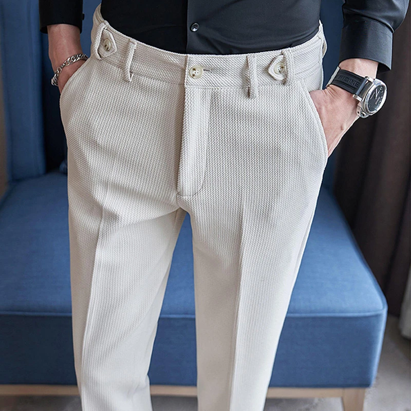秋冬季加厚西裤男商务休闲男士西装裤子垂感修身长裤子2025新款
