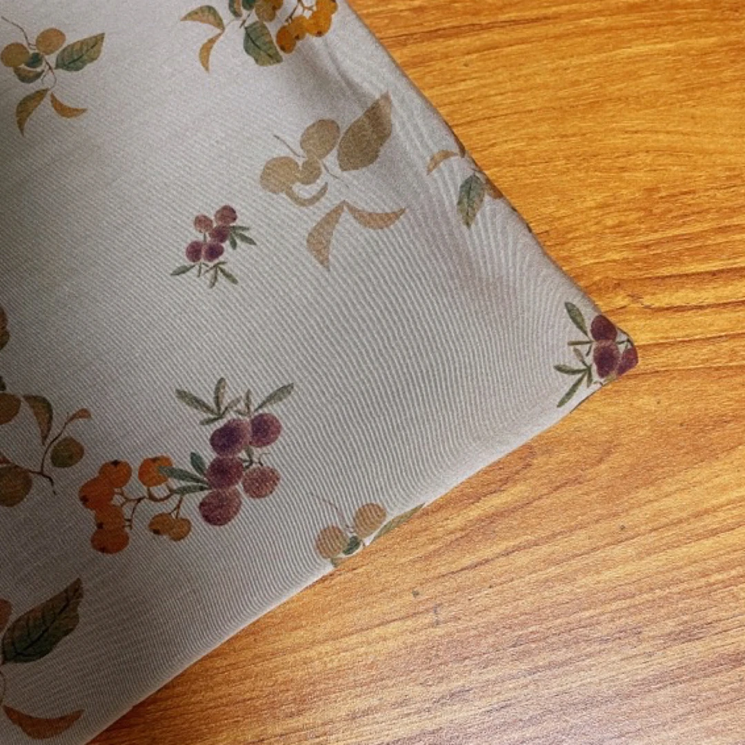 云锦段中式枇杷印花面料适合连衣裙 上衣 半裙 中式服装面料