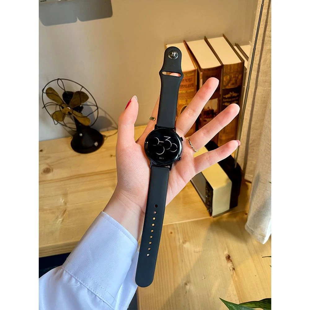 适用华为GT6/ProGT4手表带watch5硅胶反扣3/2Pro纯色时尚腕带简约