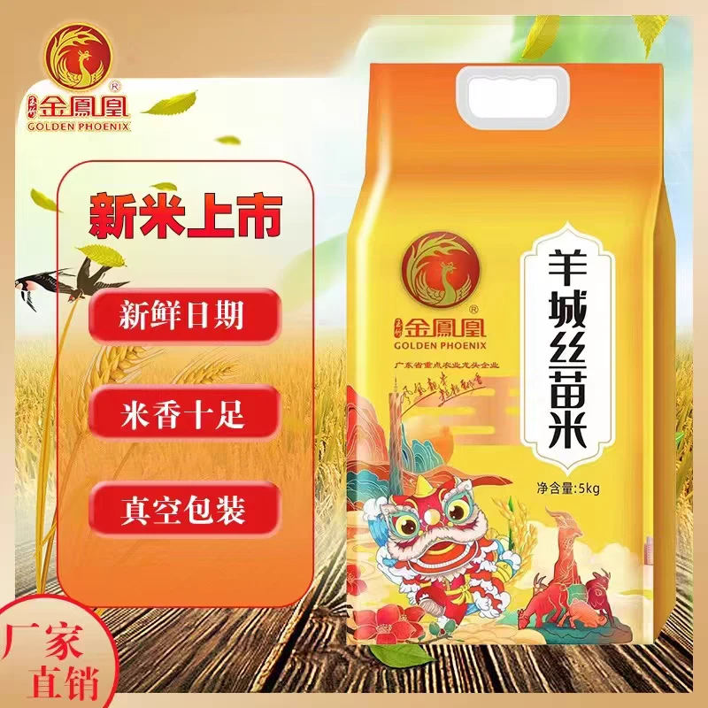 羊城丝苗米金凤凰大米家用香米10斤装软糯细长粒籼米炒饭煲仔饭米